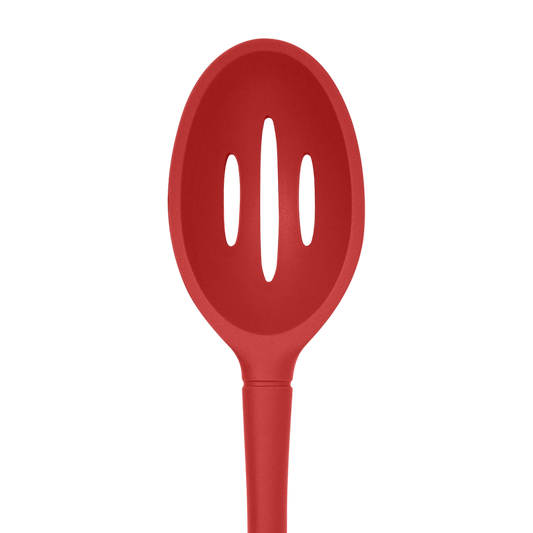 Tovolo "Flex-Core" All Silicone Slotted Deep Spoon (Cayene Red)