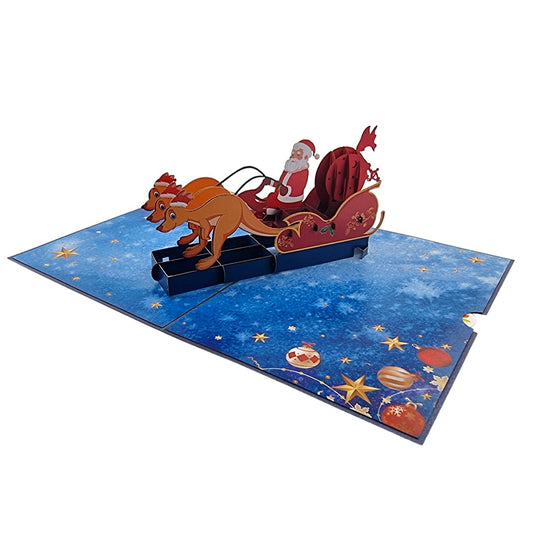 Colorpop Up Card Kangaroo Xmas Sleigh Pop Up Card
