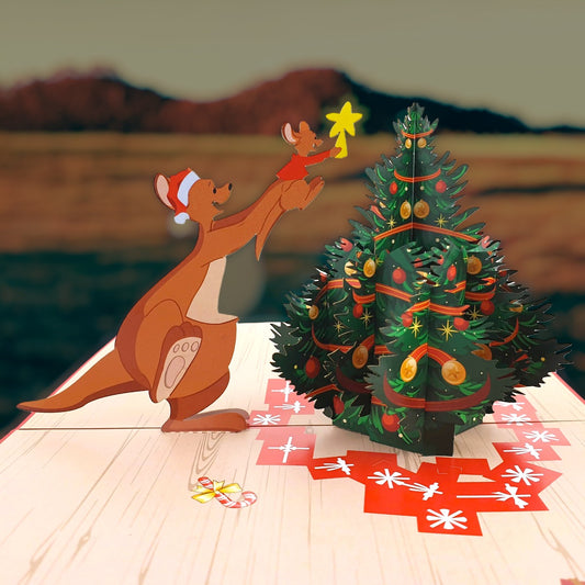 Colorpop Up Card Kangaroo And Chirstmas