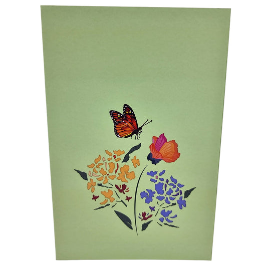 Colorpop Card Orange Butterfly