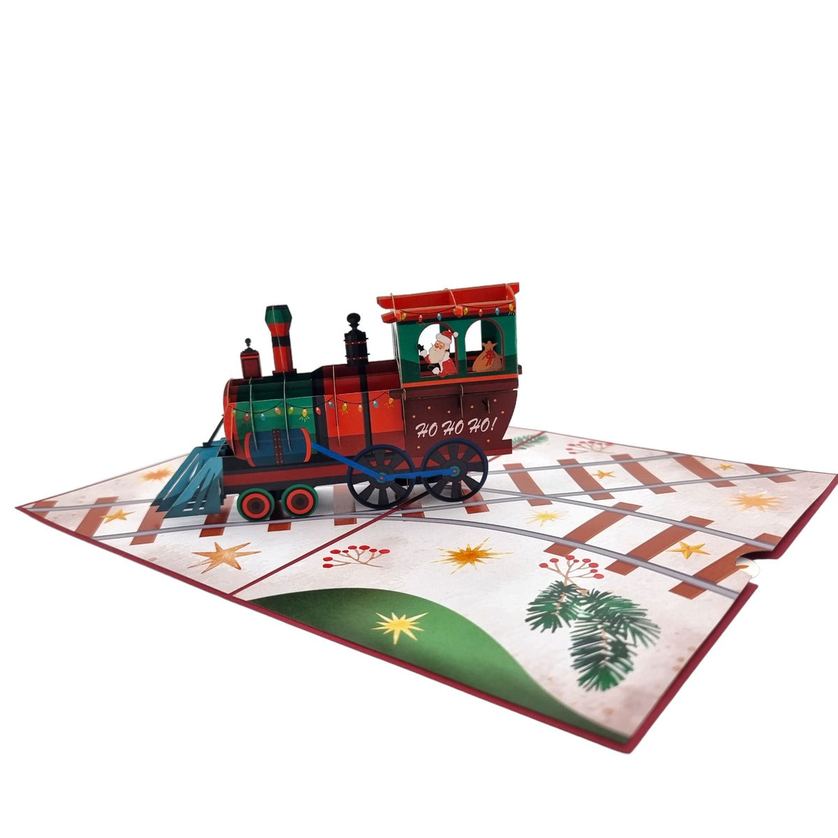Colorpop Up Card Santa Train