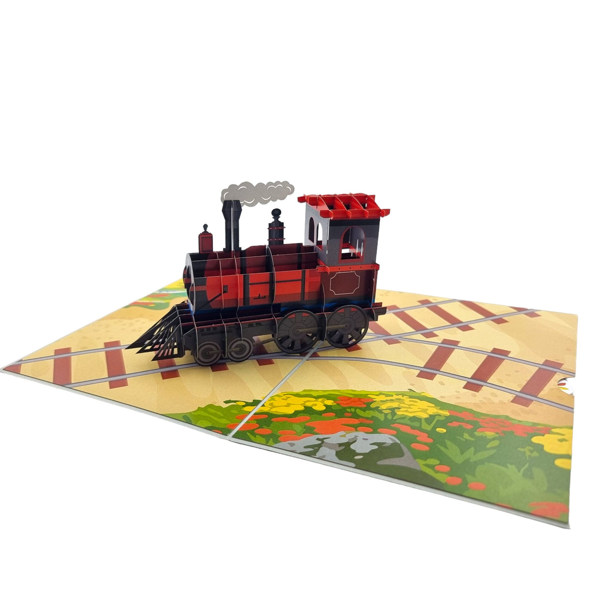 Colorpop Up Card Steam Train