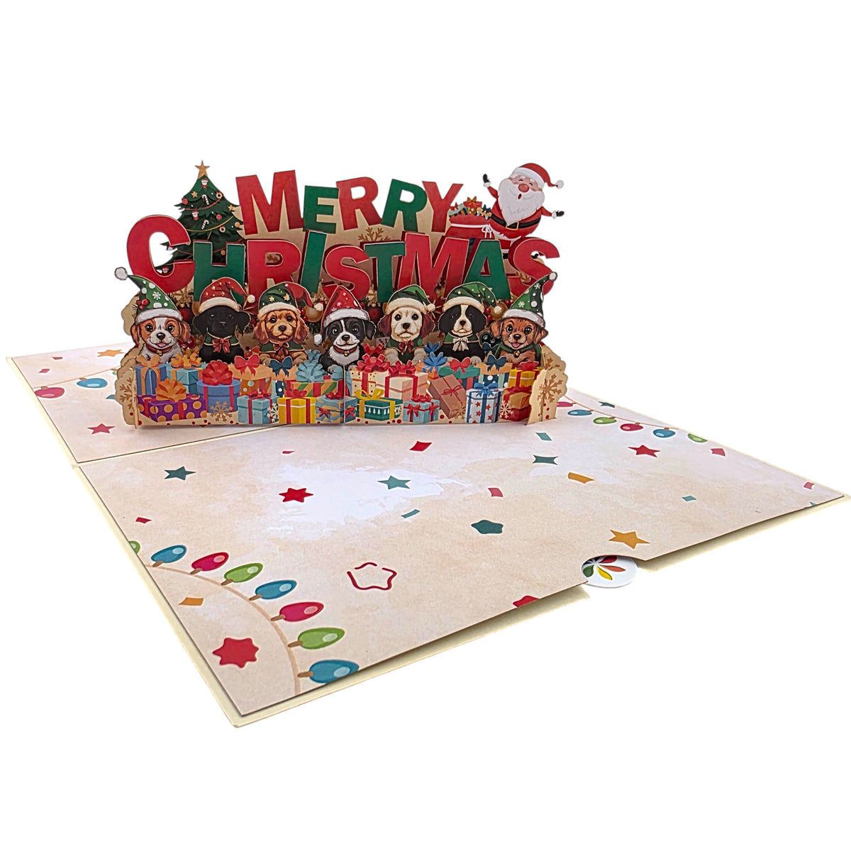 Colorpop Up Card Christmas Puppies