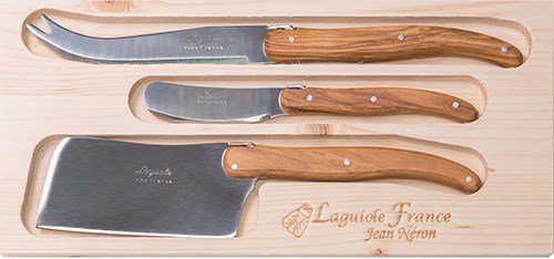 Laguiole - 3pce Set - Olive Wood