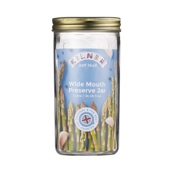 Kilner Wide Mouth Preserve Jar 1 Litre