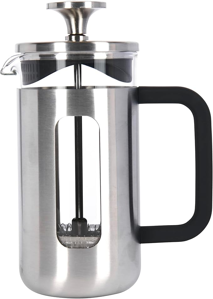 Lc Pisa Glass 3 Cup Cafetiere With Brushed Chrome