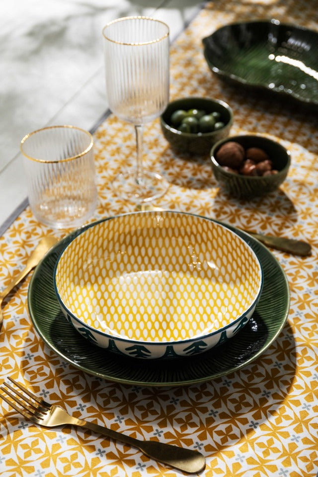 Mikasa Green Leaf Stoneware Bowl, 900Ml, 21 X 5Cm