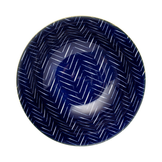 MIKASA INDIGO CHEVRON RAMEN BOWL 21CM