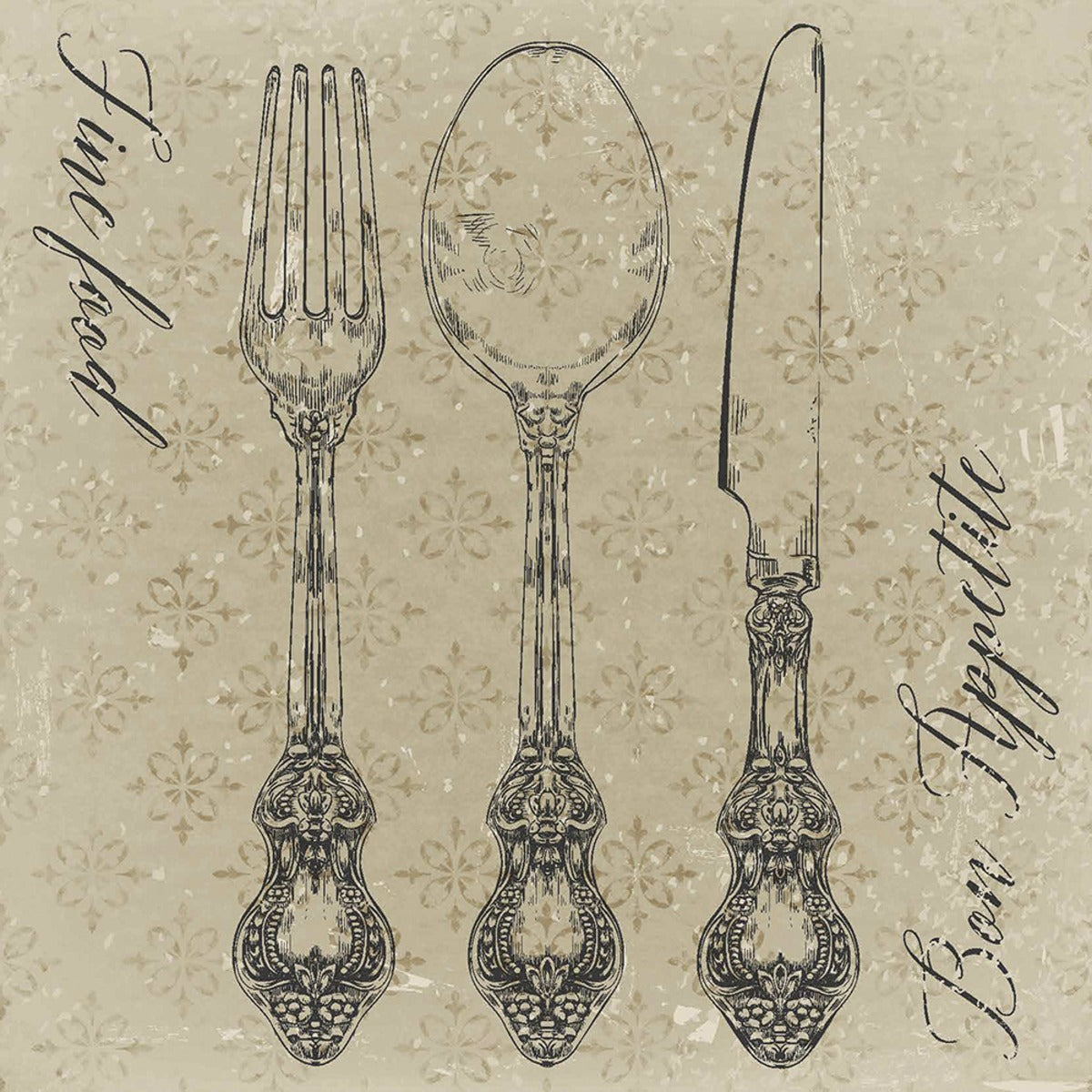 Luncheon Napkins Bon Appetite