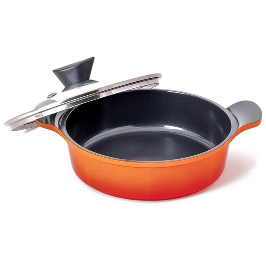 Neoflam Venn 24Cm Low Casserole Orange Induction