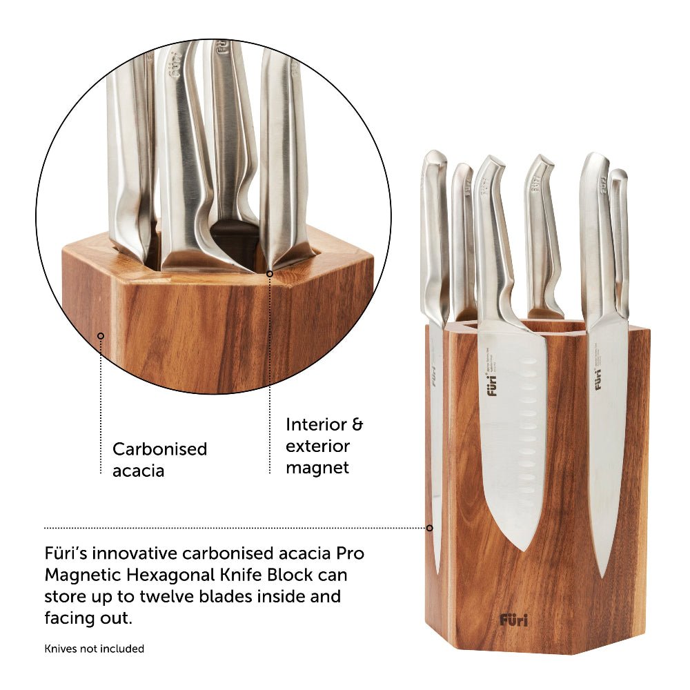 Furi Magnetic Hexagonal Knife Block