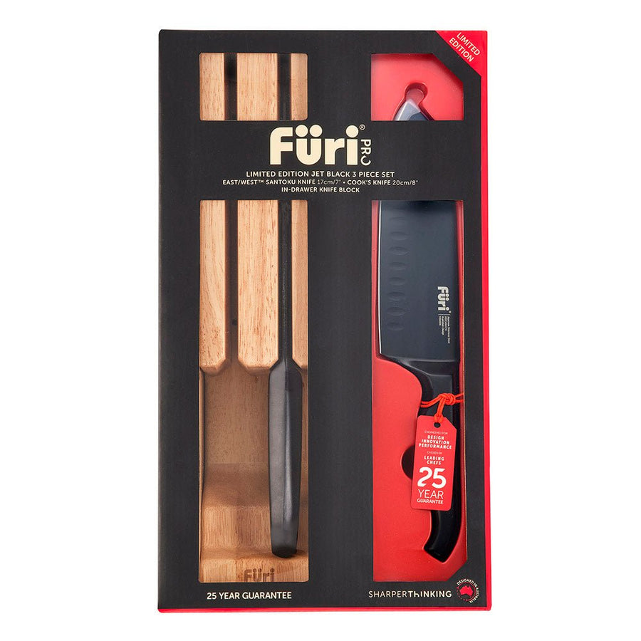 Furi Pro Jet Black 3 Piece Knife Set