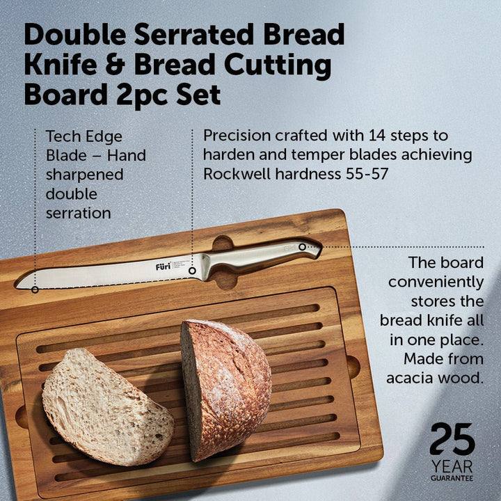 Furi Bread Knife And Board Set
