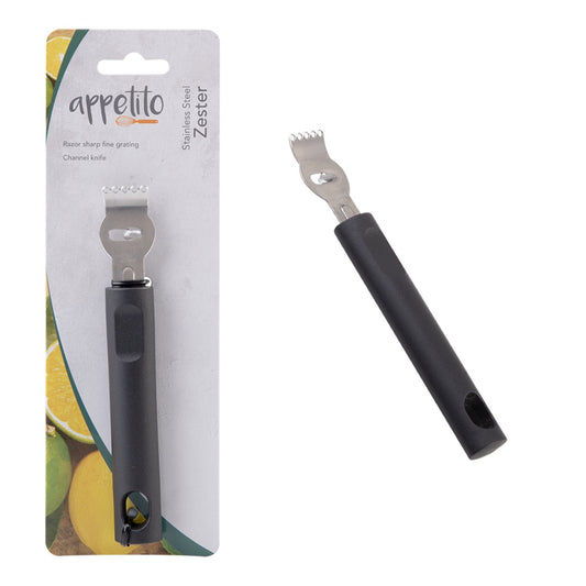 Appetito Lemon / Citrus Zester - Black Handle