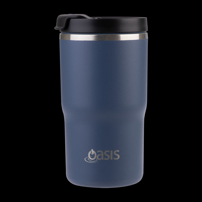 Oasis Ceramic Lined S/s Double Wall Insulated Travel Mug 480ml (indigo)