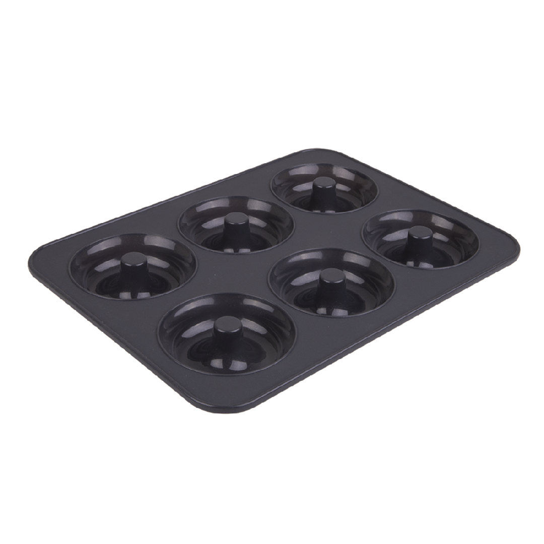 Daily Bake Silicone 6 Cup Doughnut Pan - Charcoal