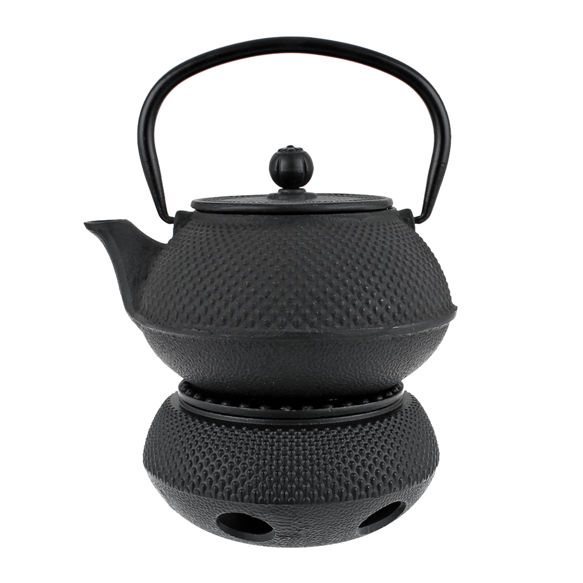 Cast Iron Teapot Warmer 13.5cm Dia. Fine Hobnail (black)