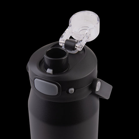 Oasis Ceramic Lined S/s Triple Wall Insulated "capri" Drink Bottle W/ Quick Release Lid 750ml Black