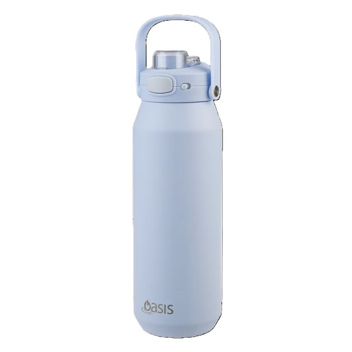 Oasis Ceramic Lined S/S Triple Wall Insulated "Capri" Drink Bottle W/ Quick Release Lid 1L Periwinkle