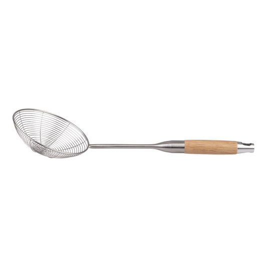 D.Line S/S Wok Wire Skimmer W/ Beechwood Handle