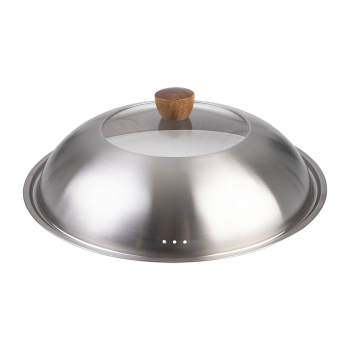 Evolv Stainless Steel and Glass Lid - 35Cm