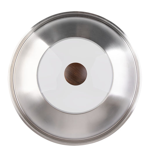 Evolv Stainless Steel and Glass Lid - 35Cm