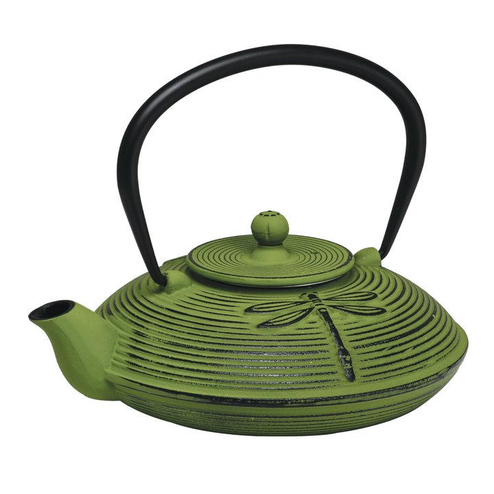 Cast Iron Teapot 770ml Dragonfly Green