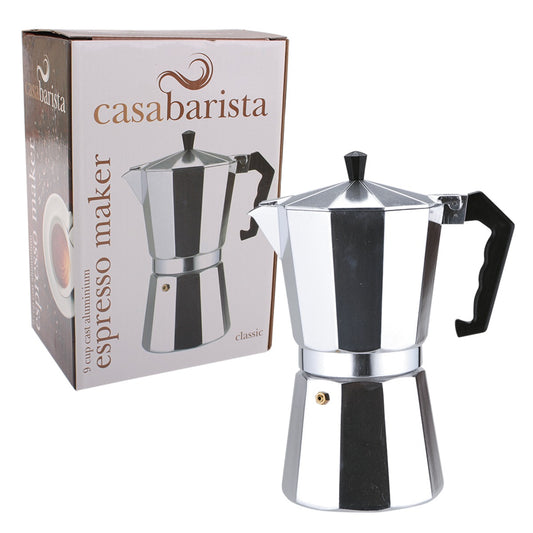 Casabarista "classic" 9 Cup Aluminium Espresso Coffee Maker