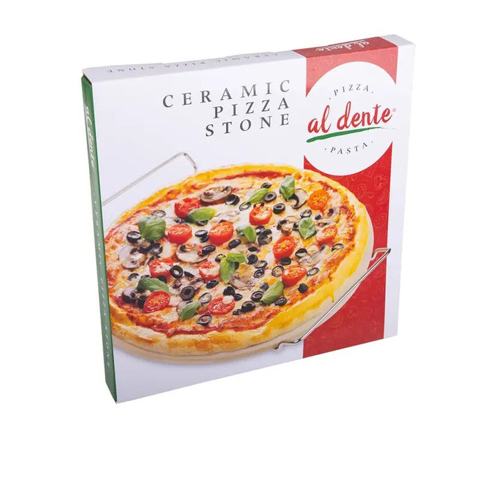 Pizza Stone Ceramic With Rack 33cm