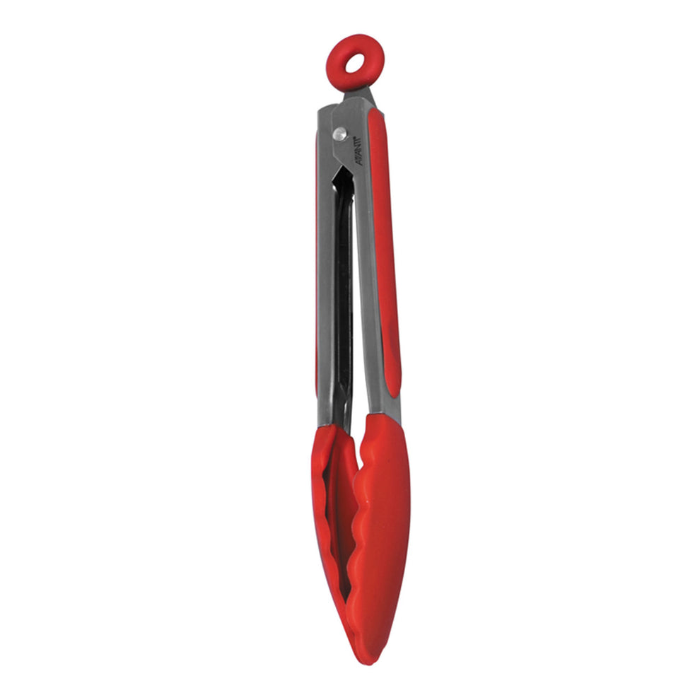 Avanti Silicone Stainless Steel Tongs 23cm Red
