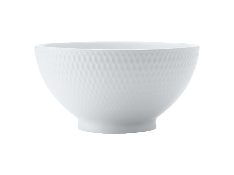 Mw White Basics Diamonds Rice Bowl 12.5cm