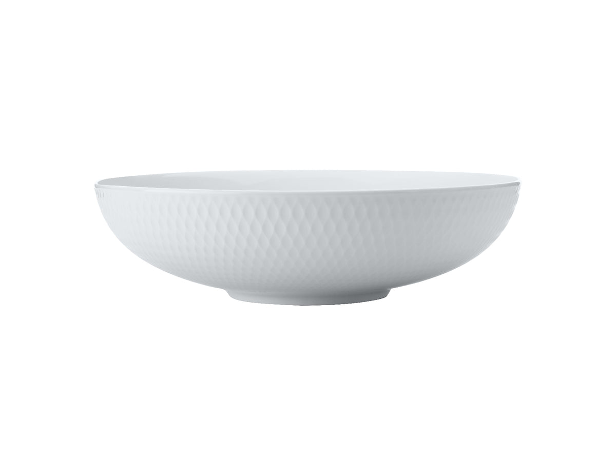 Mw White Basics Diamonds Round Serving Bowl 28cm