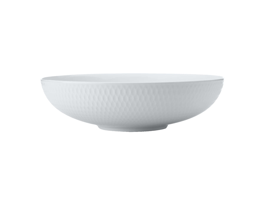 Mw White Basics Diamonds Round Serving Bowl 28cm