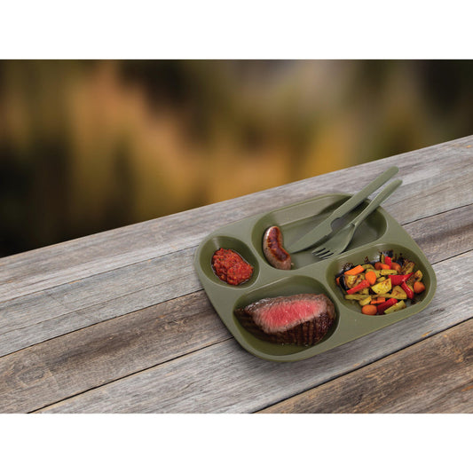 Divided Plate Assorted Colours - Wheat Straw