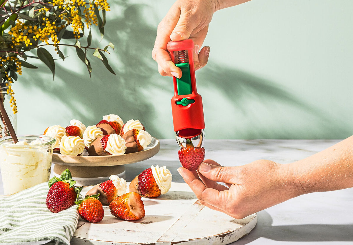 Hullapit - Red / Green Strawberry / Cherry / Olive Huller And Pitter