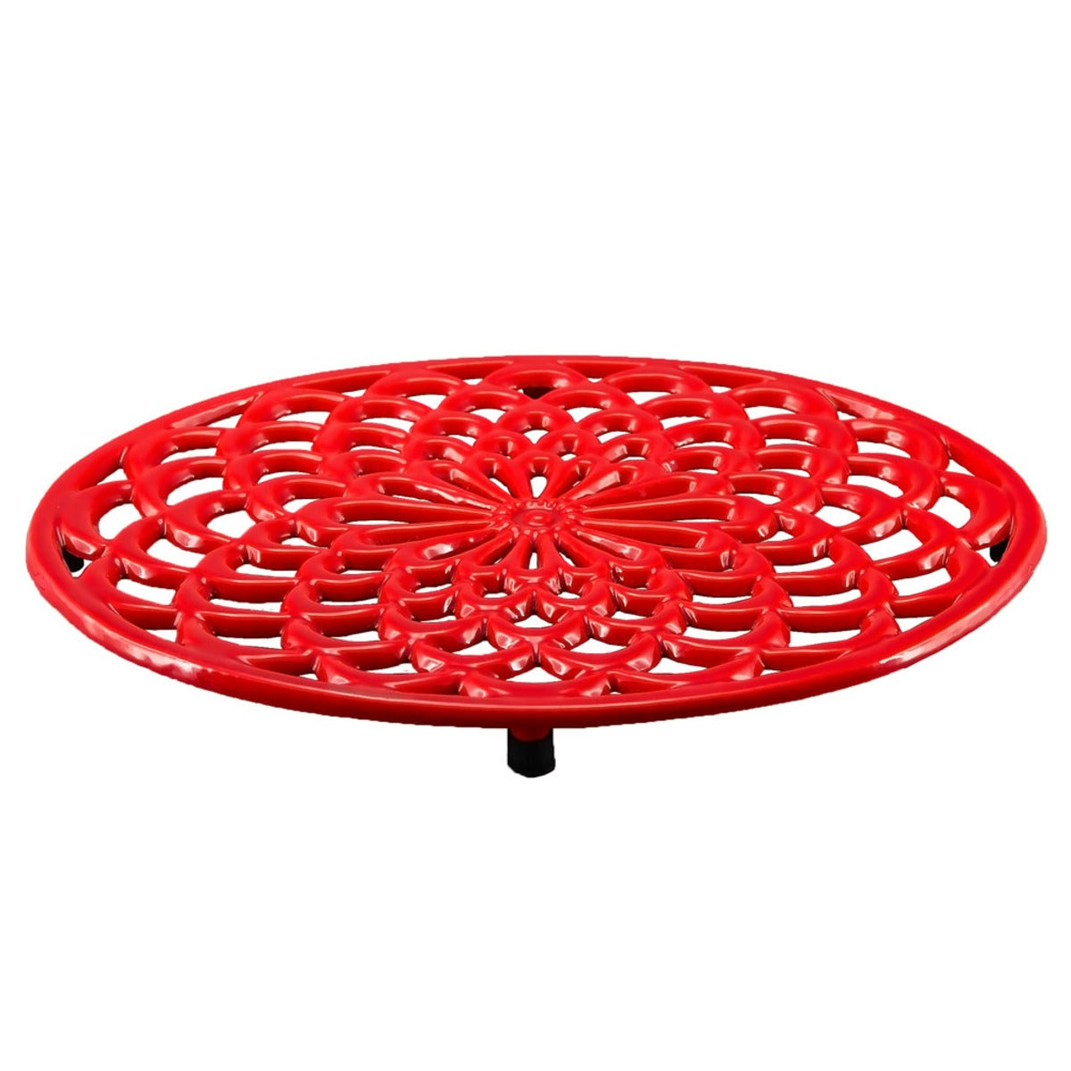 G&S Cast Iron (Enamelled) Oval Trivet 25 X 20Cm - Red
