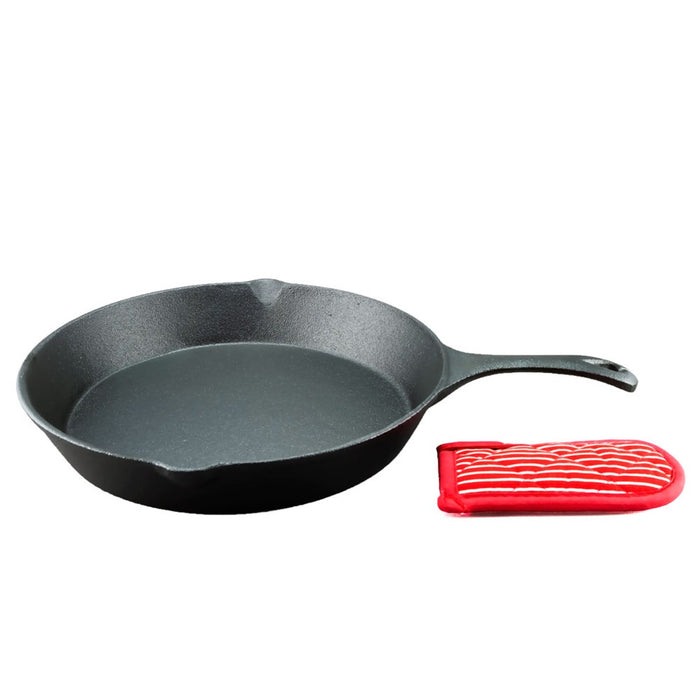 Cast Iron Round Frypan With Bonus Mitt - 30.5cm