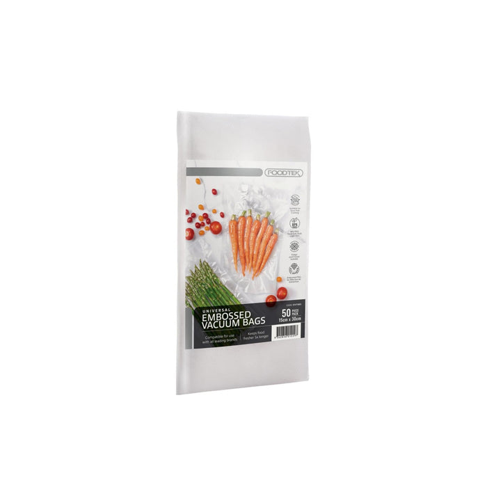 Foodtek Embossed Vacuum Bags 50 Piece - 20x30cm