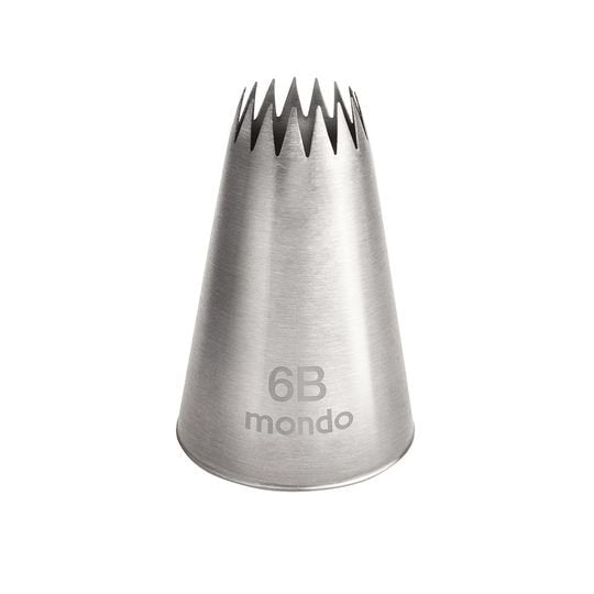 Mondo #6b S/s Open Star Piping Tip