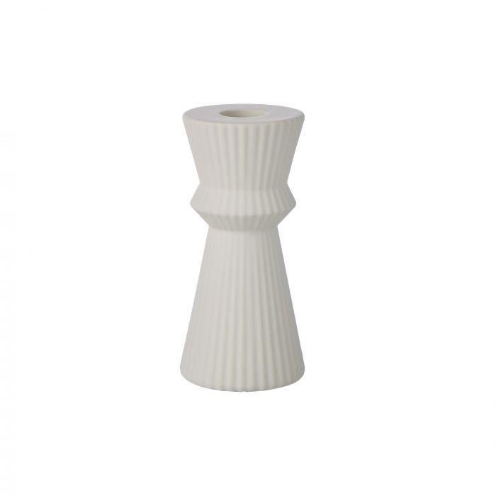 Sarno Candle Holder 6x6x12.7cm Cream
