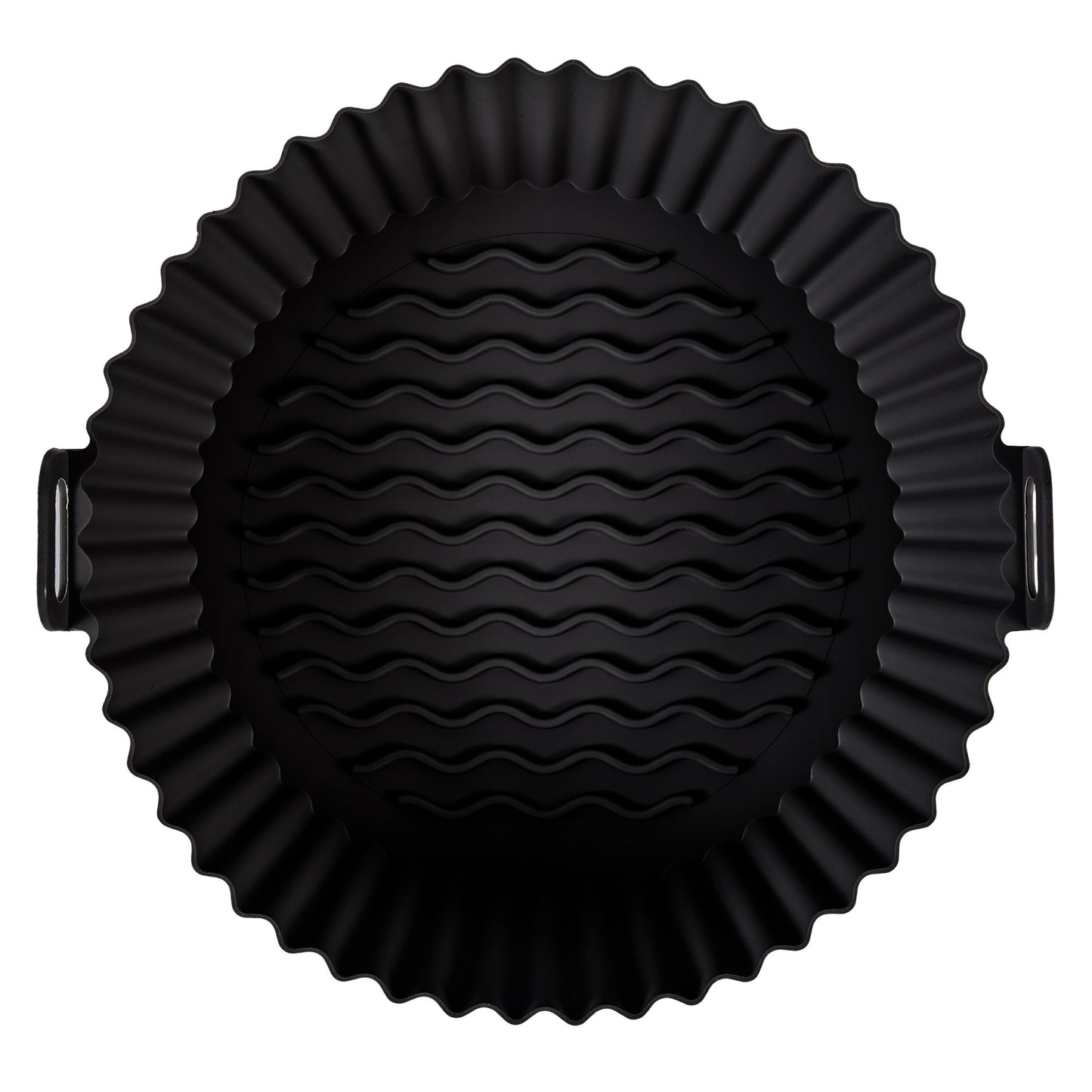 Masterpro Reusable Silicone Air Fryer Liner Round 2pcs Set Grey & Black 56.5x46x38.5cm