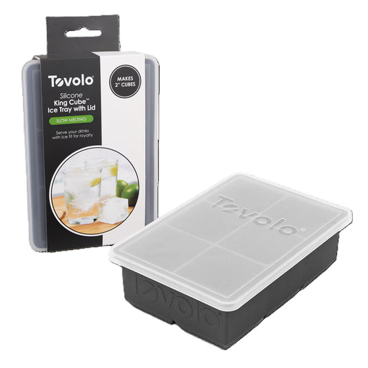 King Cube Ice Tray W/ Lid (charcoal)