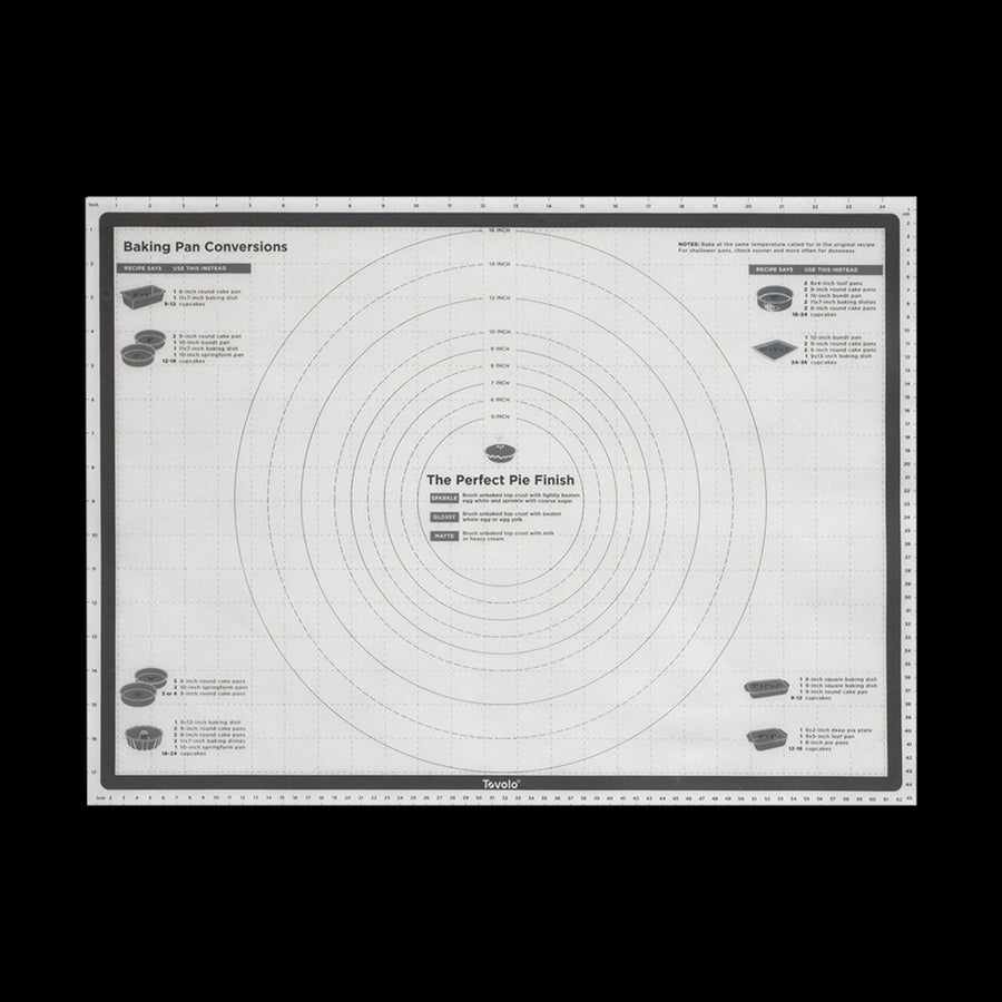 Truebake Silicone Pastry Mat With Reference Marks - Charcoal