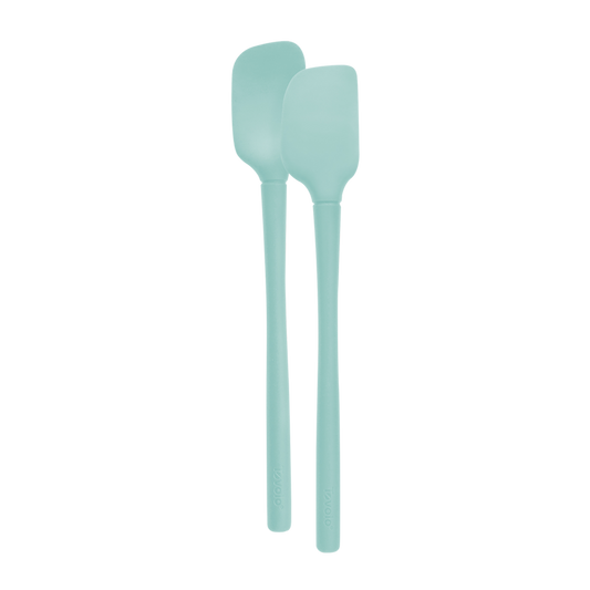 Tovolo Flex-core All Silicone Set 2 Mini Spatula/spoonula - Light Aqua
