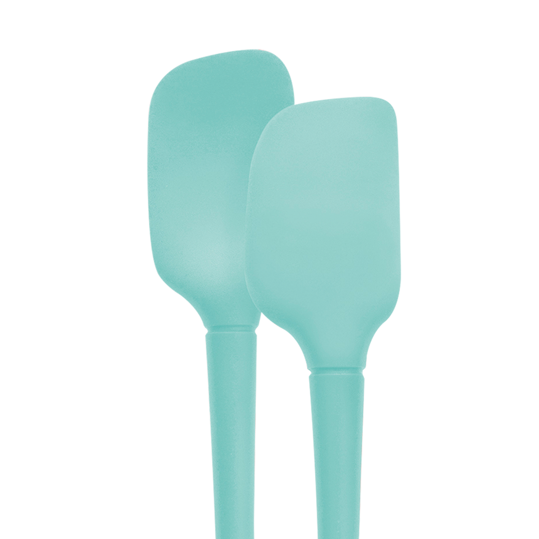 Tovolo Flex-core All Silicone Set 2 Mini Spatula/spoonula - Light Aqua