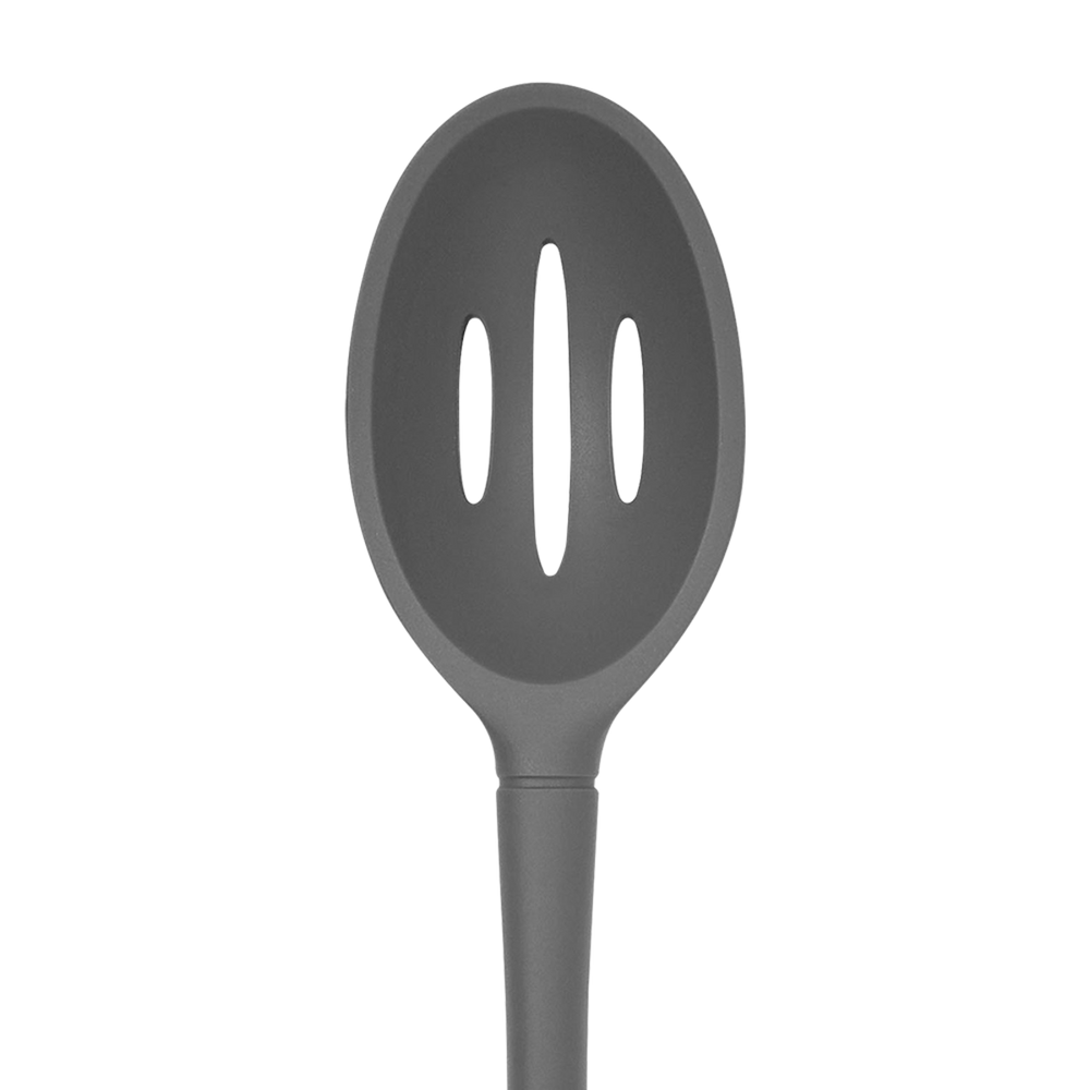 Tovolo "flex-core" All Silicone Slotted Deep Spoon (charcoal)