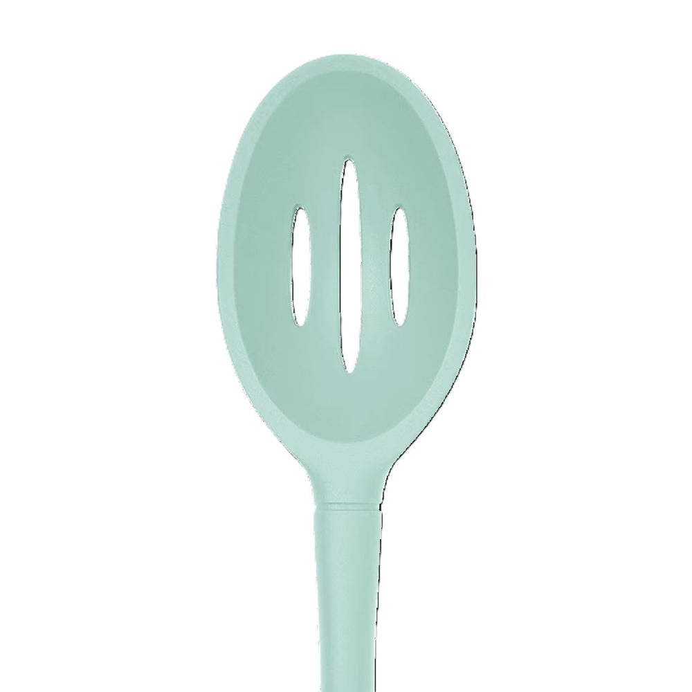 Tovolo "Flex-Core" All Silicone Slotted Deep Spoon (Light Aqua)