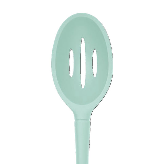 Tovolo "Flex-Core" All Silicone Slotted Deep Spoon (Light Aqua)
