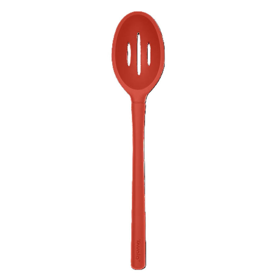 Tovolo "Flex-Core" All Silicone Slotted Deep Spoon (Cayene Red)
