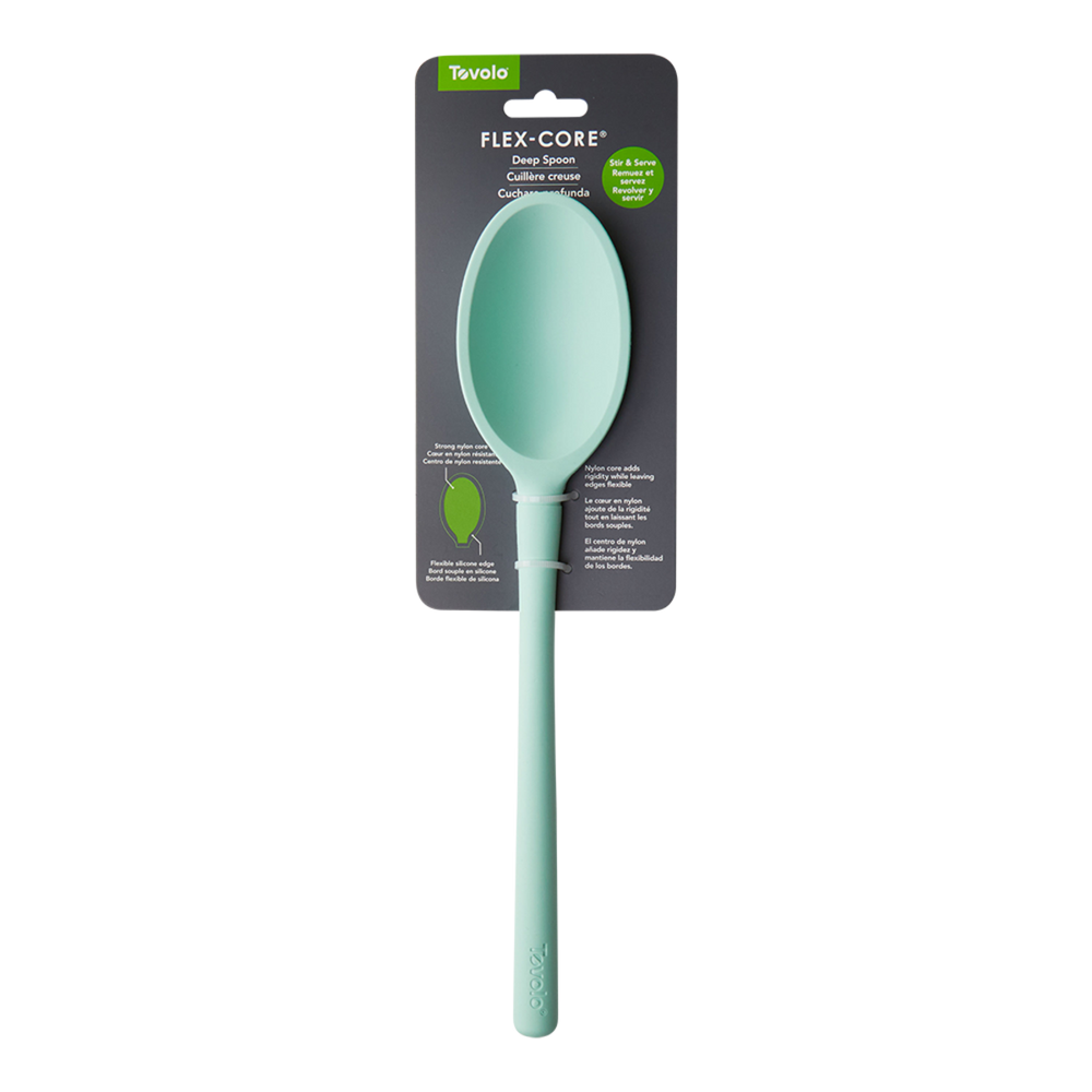 Tovolo "flex-core" All Silicone Deep Spoon (light Aqua)